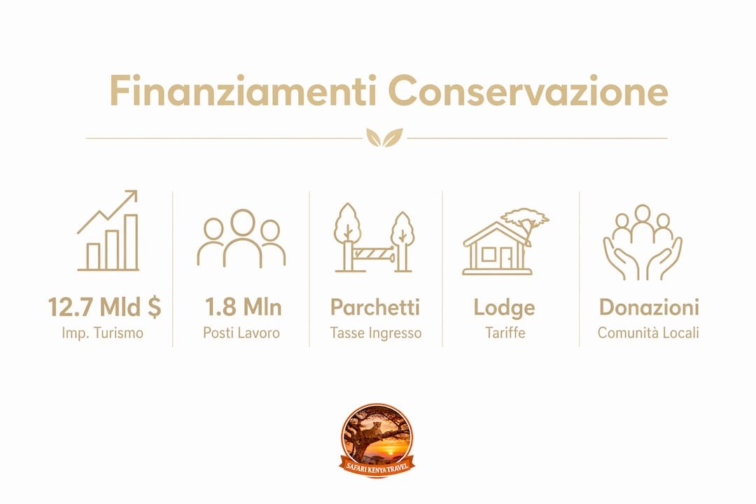 Scopri i dati più significativi sulla tutela della fauna selvatica in Kenya attraverso un’infografica ricca di statistiche e informazioni essenziali.