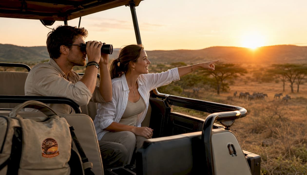Coppia in safari privato in jeep tra le meraviglie del Kenya