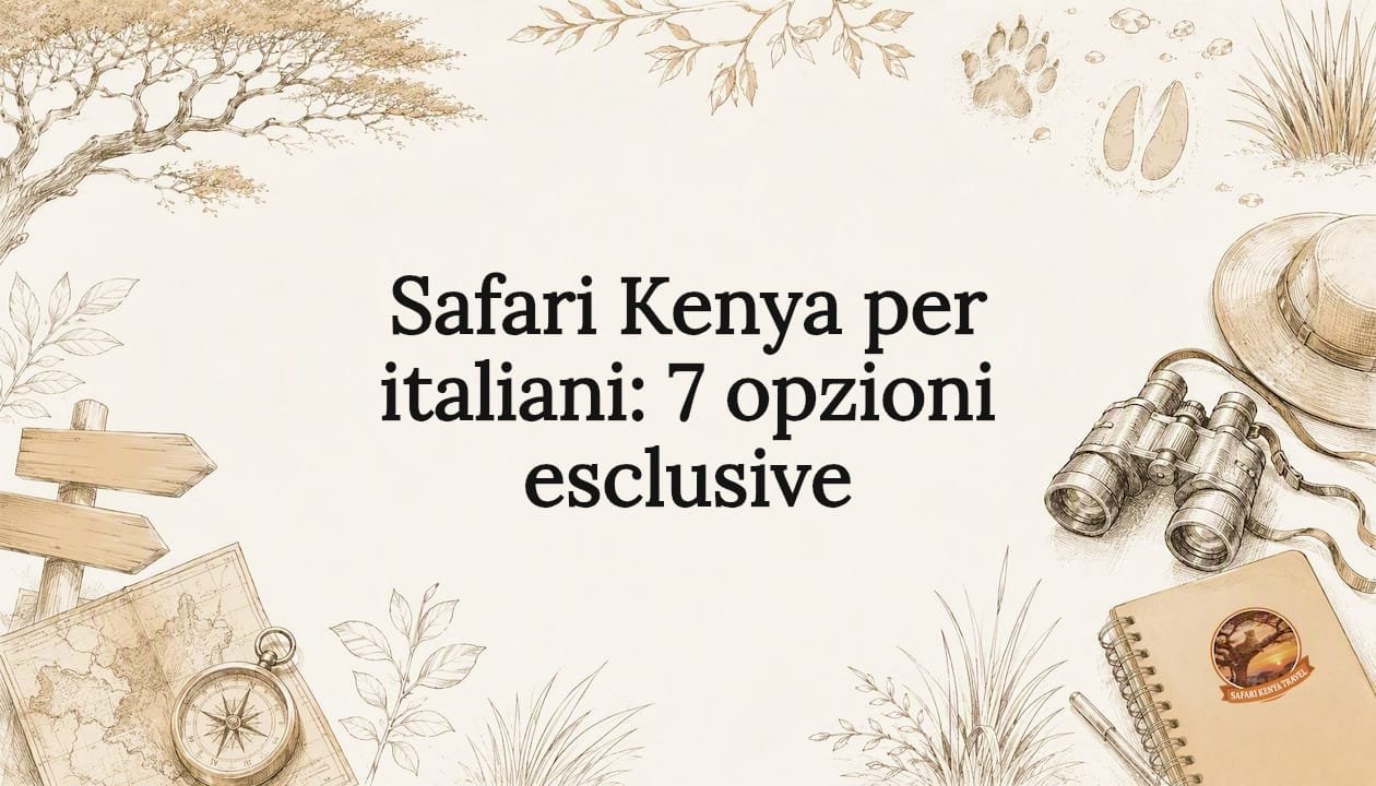 Illustrazione decorativa per una copertina dal tema safari
