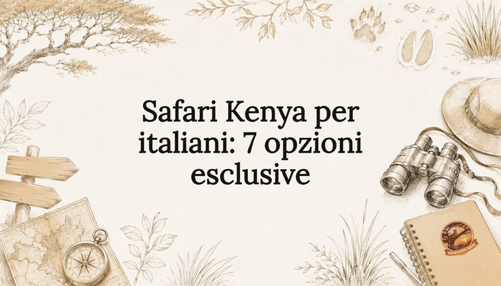Illustrazione decorativa per una copertina dal tema safari