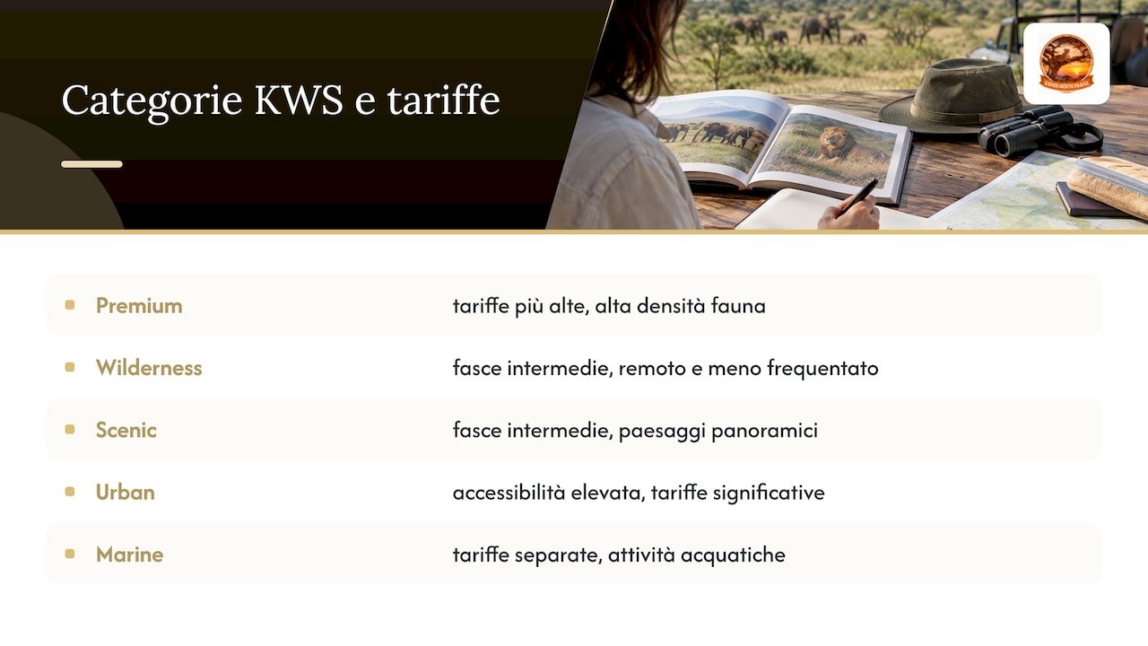 Cinque categorie KWS e relative logiche tariffarie