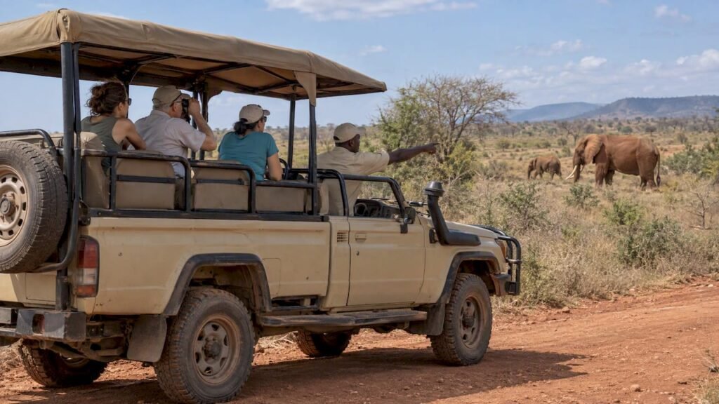 Viaggiatori che raccontano un safari fotografico nello Tsavo