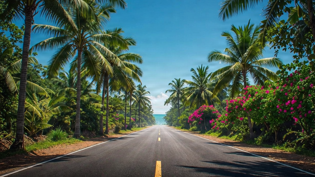 Strada panoramica costiera verso Watamu e Malindi in Kenya